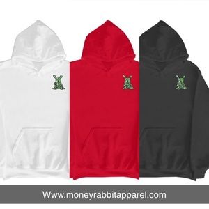 Money rabbit hoodie pullovers